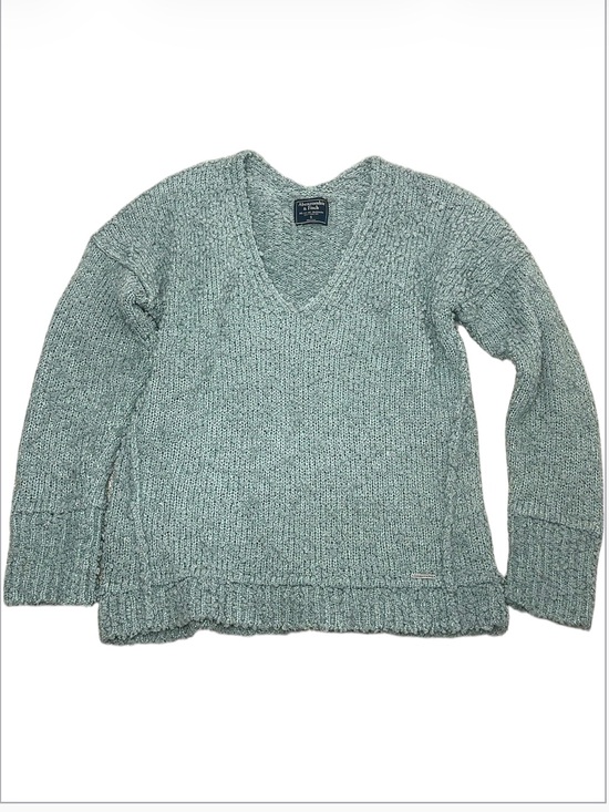 Abercrombie & Fitch Sweaters - Abercrombie & Fitch Soft Boucle V-neck sweater small mint blue green